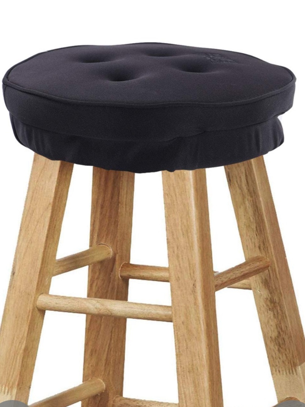 Barstool Cover Thick Memory Foam Non-Slip Backing 12” BLACK